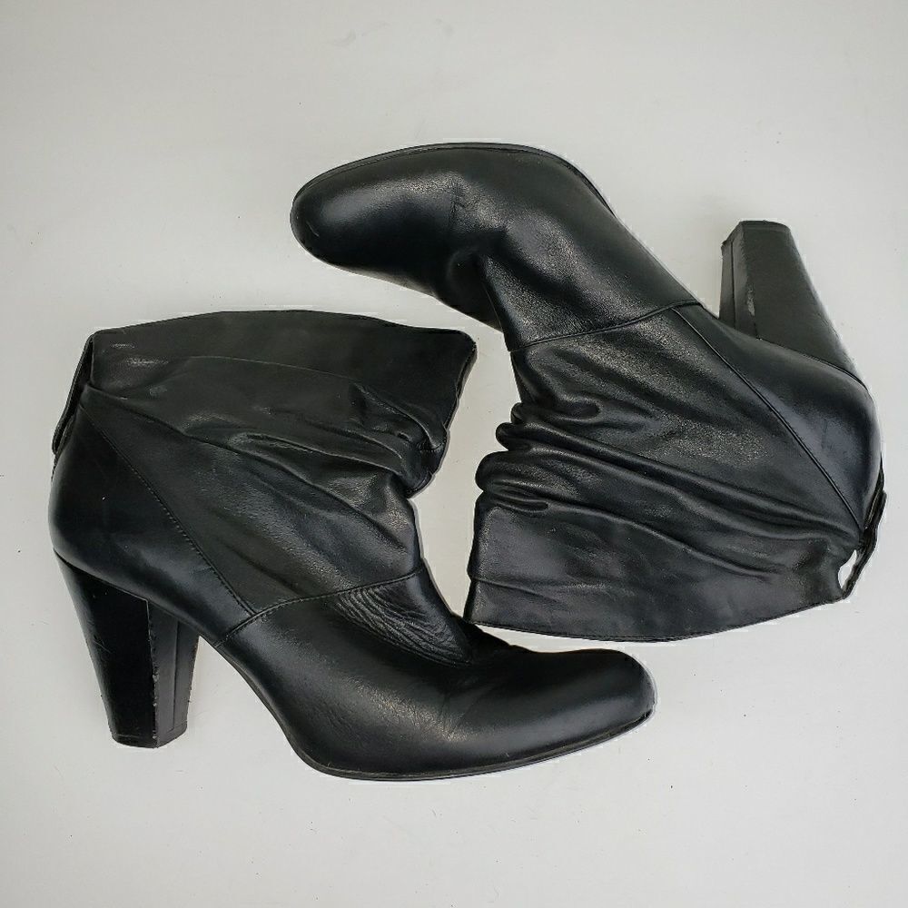 Bcbgeneration short scrunchy leather booties